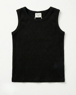 גופיה לילדות מבד ריב גזרה ארוכה חלקה