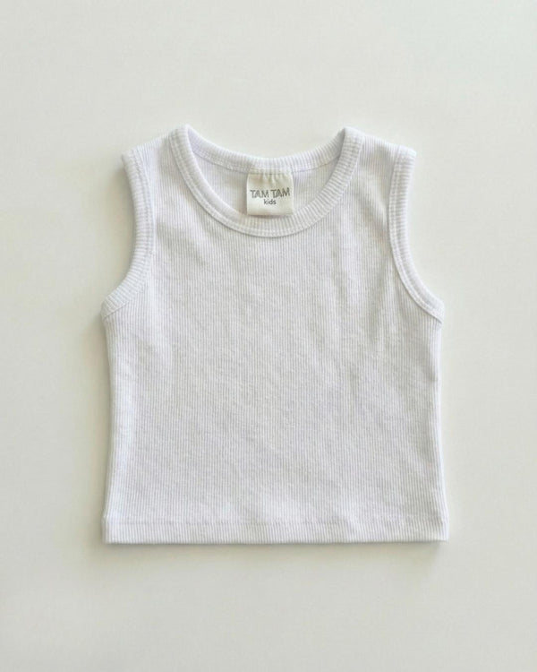 גופיה לילדות מבד ריב קרופ חלקה