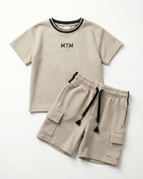 חליפה לילדים מבד כותנה פיקה דגם MTM