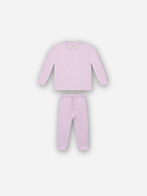 חליפת וופל לילדות עם גומי