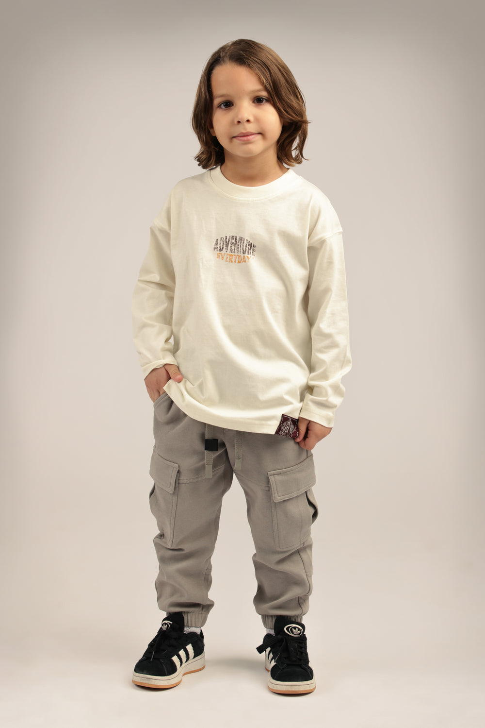 מכנסיים לילדים כותנה פיקה דגמח