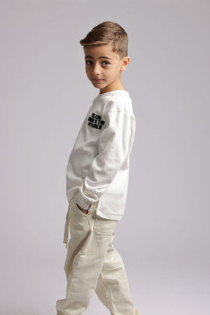 חולצה לילדים מבד ריב עבה דגםYOU CAN MAKE