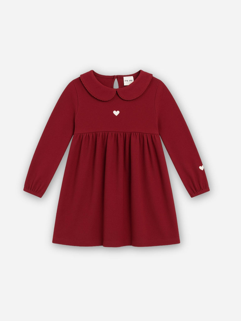 שמלה ריב עם טקסטורה פרחונית לילדות