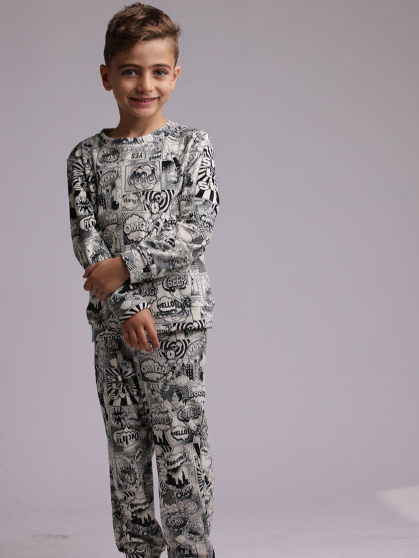 פיג'מה בנים קטיפה