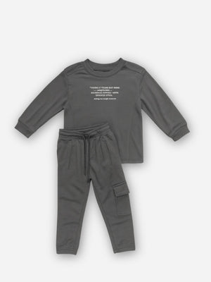 חליפה לילדים ריב כותנה מגורד דגם דפוס