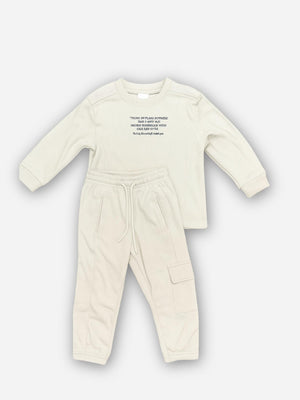 חליפה לילדים ריב כותנה מגורד דגם דפוס