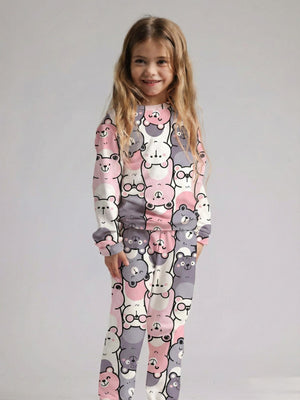 פיג'מה לילדות פוטר דגם Bears