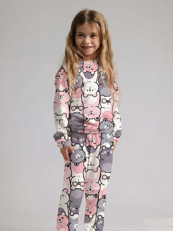 פיג'מה לילדות פוטר דגם Bears