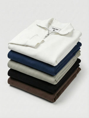 חולצה בנים פוטר חלק חצי רוכסן