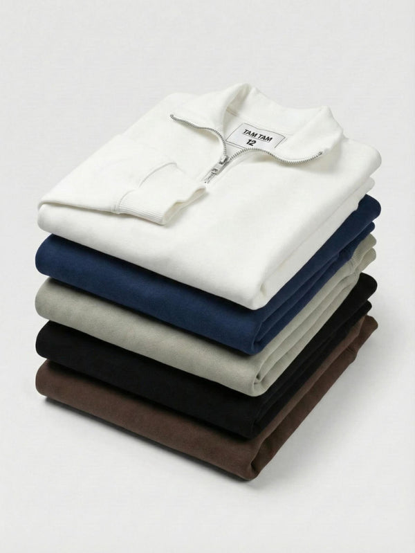 חולצה בנים פוטר חלק חצי רוכסן