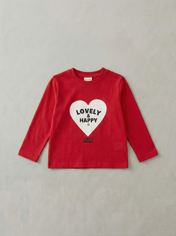 LOVELY חולצה לילדות מבד טריקו