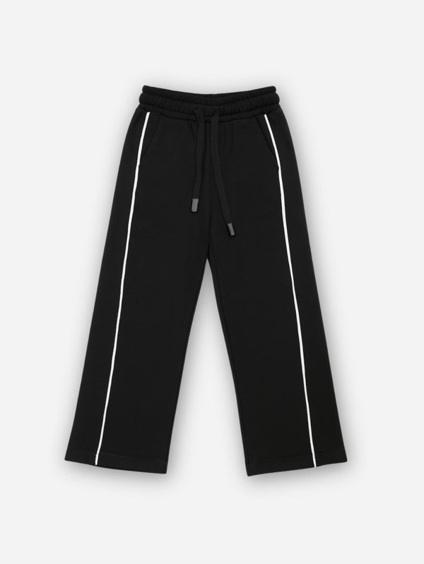 מכנסיים לילדות כותנה פיקה רחב