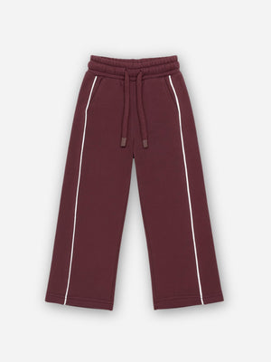 מכנסיים לילדות כותנה פיקה רחב