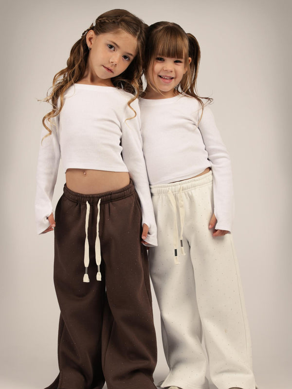 מכנסיים בנות פוטר מתרחב עם יהלומים