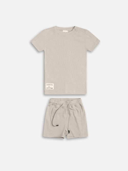 חליפה לילדים אופנתית חלקה סרוג