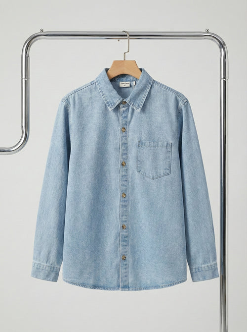 חולצה מכופתרת ג'ינס