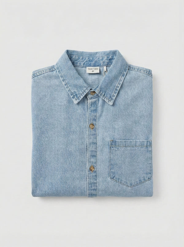 חולצה מכופתרת ג'ינס