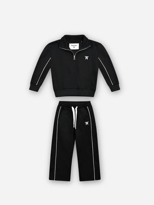 חליפת פוטר לבנות עם חצי רוכסן