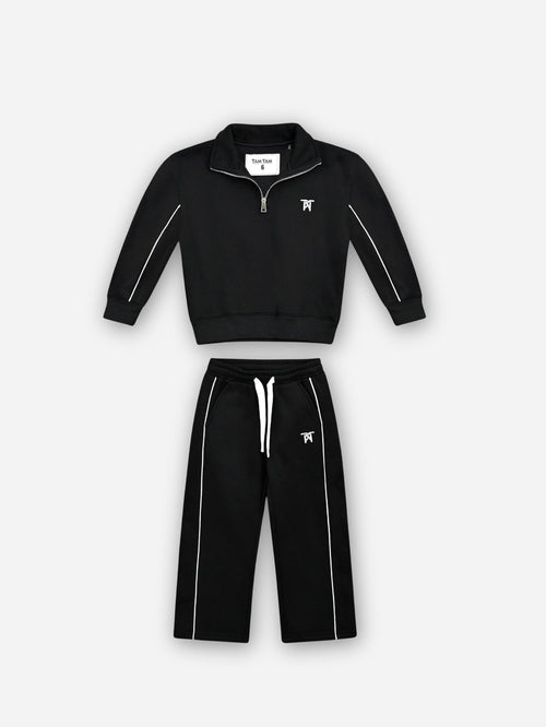 חליפת פוטר לבנות עם חצי רוכסן