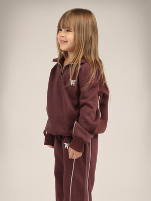 חליפת פוטר לבנות עם חצי רוכסן