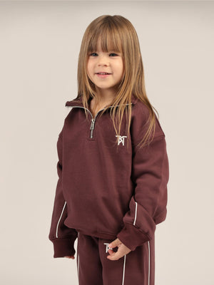 חליפת פוטר לבנות עם חצי רוכסן