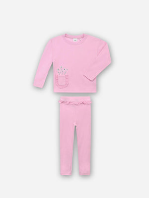 חליפת בנות פוטר דק עם כיס