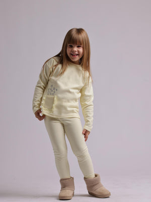 חליפת בנות פוטר דק עם כיס