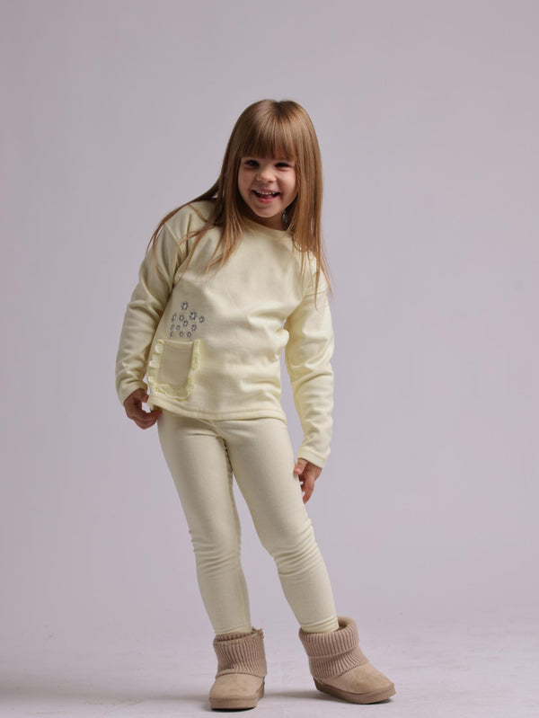 חליפת בנות פוטר דק עם כיס