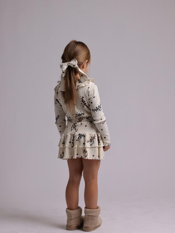 חליפת בנות ריב חצאית עם פפיון