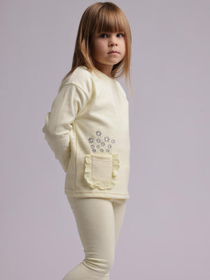 חליפת בנות פוטר דק עם כיס