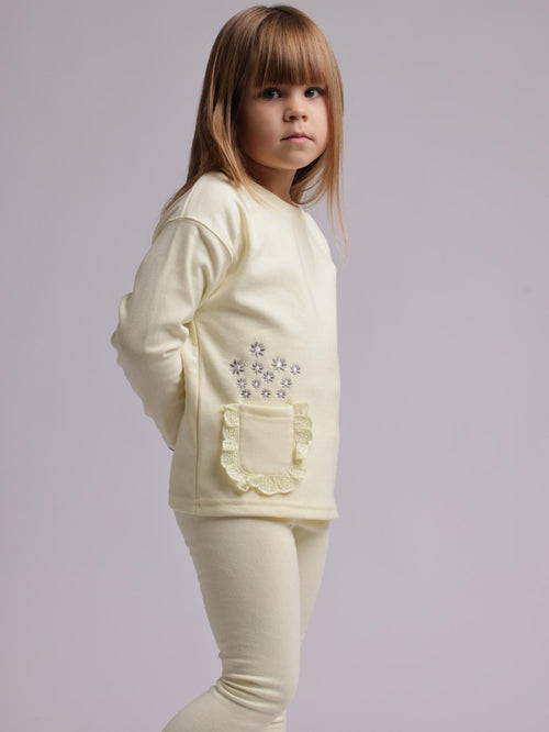 חליפת בנות פוטר דק עם כיס