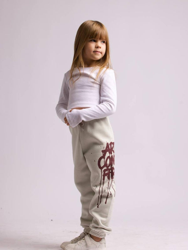 מכנסיים פוטר לילדות דגם Art Drip