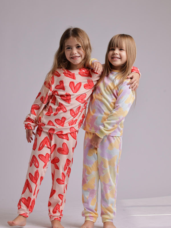 פיג'מה בנות קטיפה