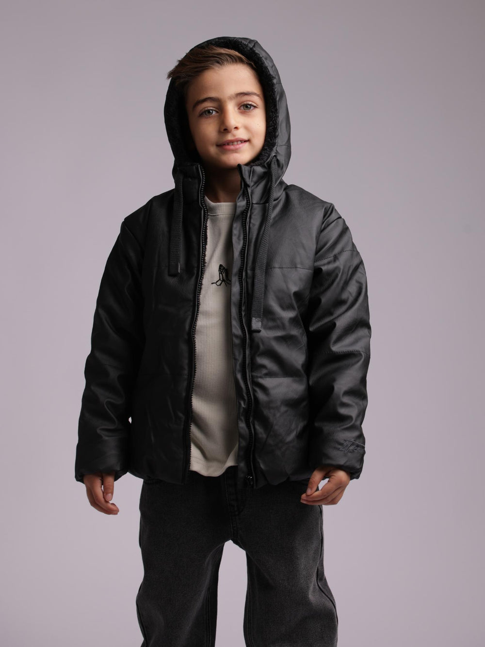 מעיל לילדים דמוי עור