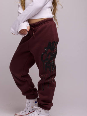 מכנסיים פוטר לילדות דגם Art Drip