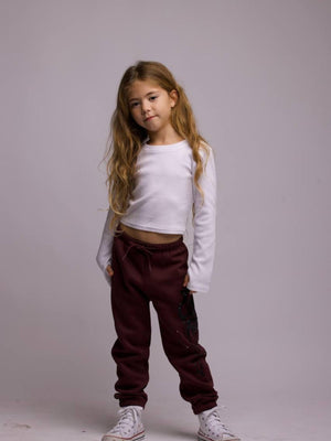 מכנסיים פוטר לילדות דגם Art Drip