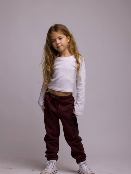 מכנסיים פוטר לילדות דגם Art Drip