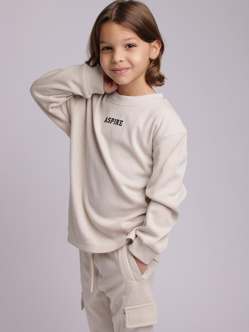 חליפה לילדים ריב כותנה מגורד דגם ASPIRE