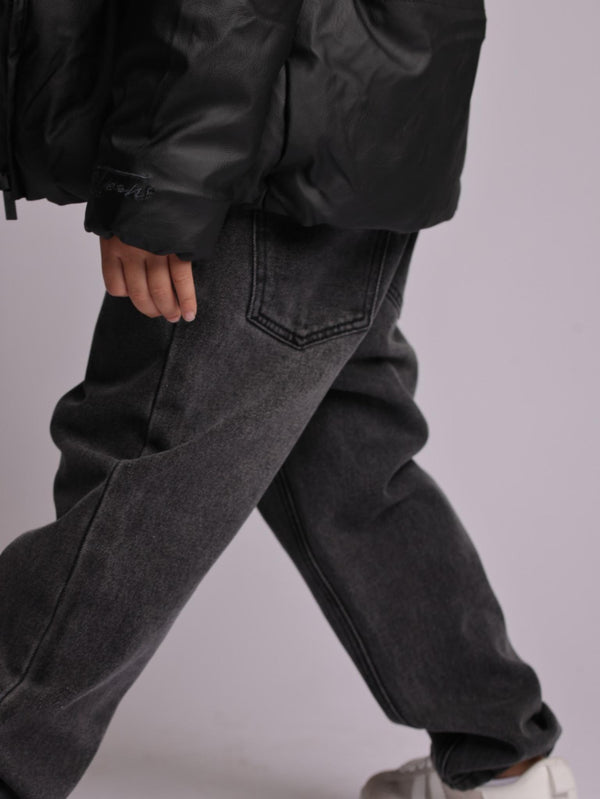 ג'ינס לילדים עם גומי במותן גזרה רחבה בויפרנד