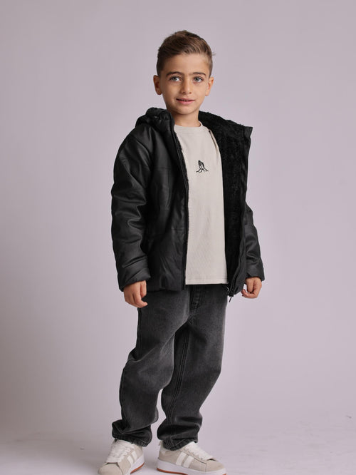 ג'ינס לילדים עם גומי במותן גזרה רחבה בויפרנד