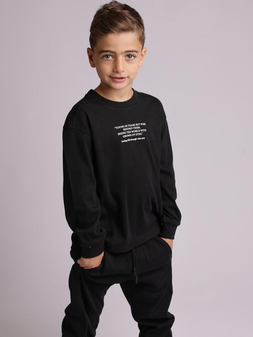 חליפה לילדים ריב כותנה מגורד דגם דפוס