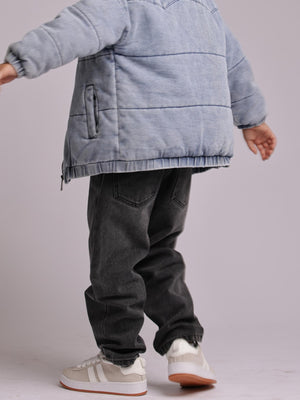 ג'ינס לילדים עם גומי במותן גזרה רחבה בויפרנד