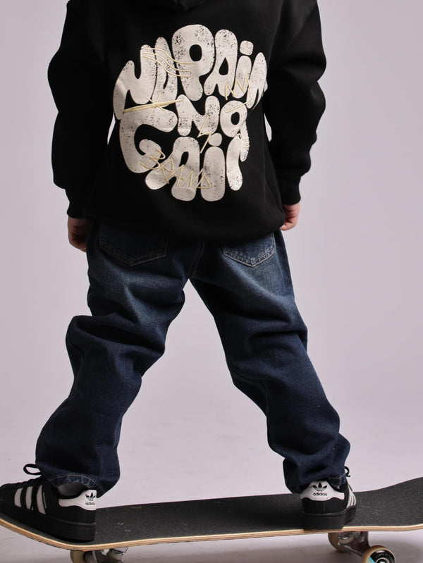 ג'ינס לילדים עם גומי במותן גזרה רחבה בויפרנד