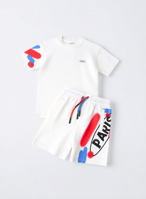 חליפה ילדים כותנה אוברסייז דגם PARIS