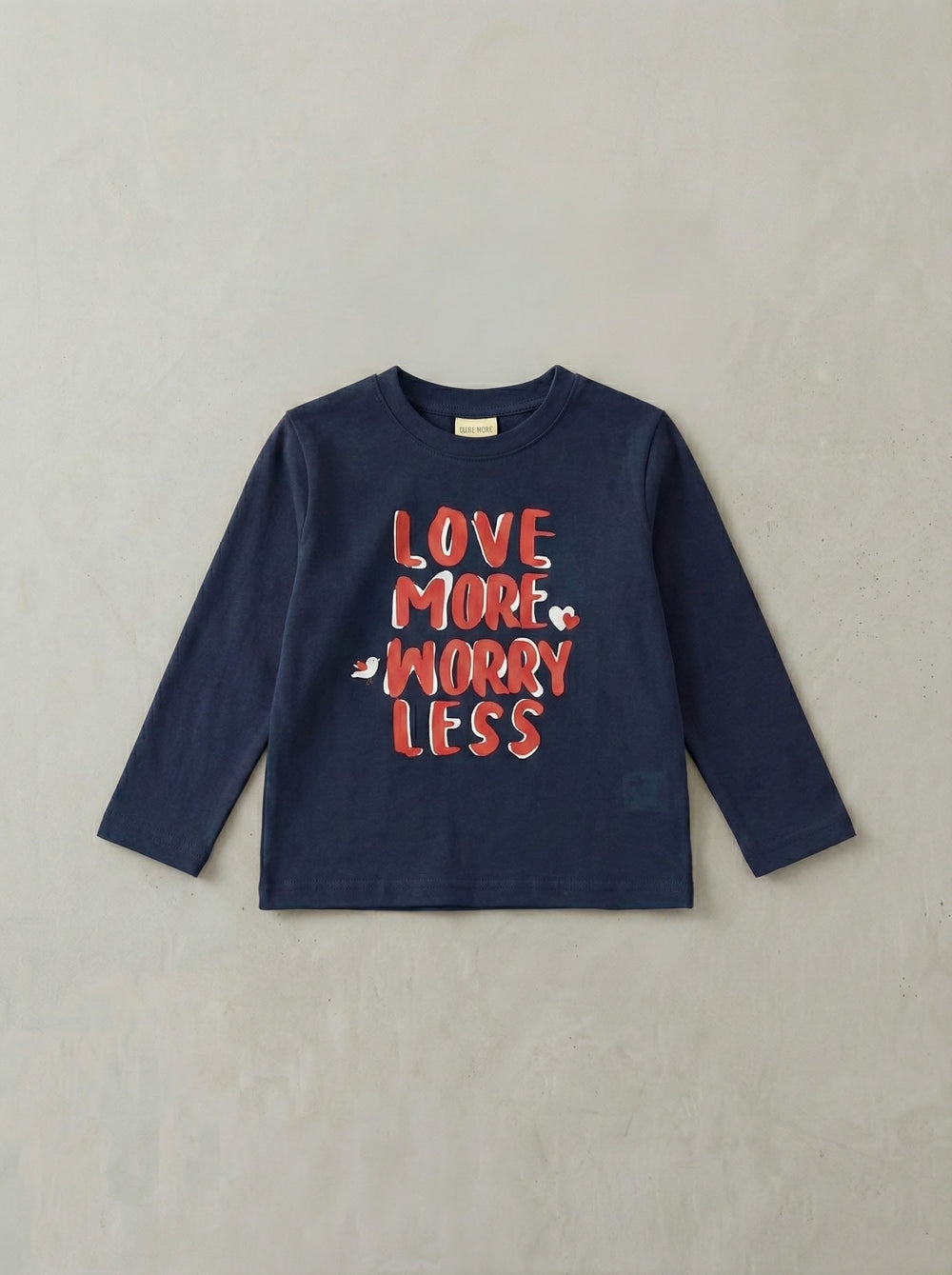 LOVE MORE חולצה לילדות מבד טריקו דגם