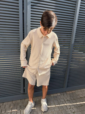 חליפת בנים סריג אוברסייז