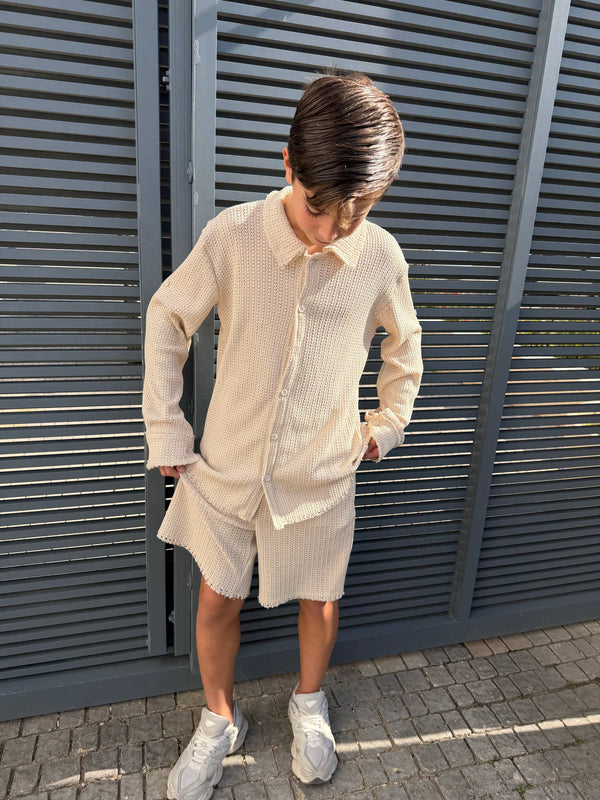 חליפת בנים סריג אוברסייז