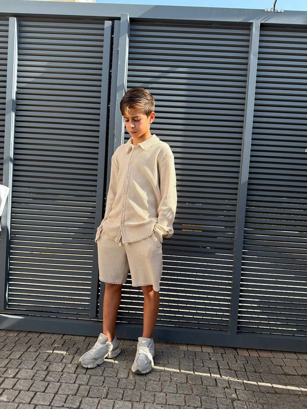 חליפת בנים סריג אוברסייז