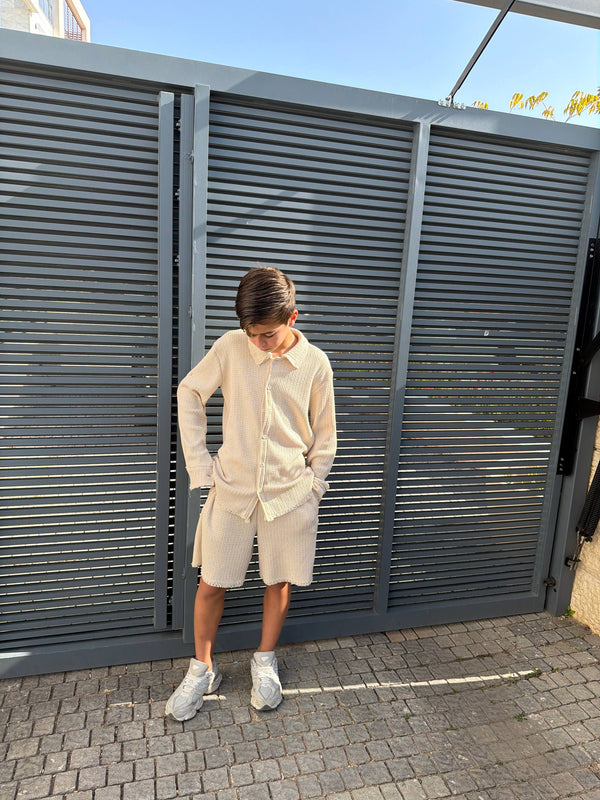 חליפת בנים סריג אוברסייז