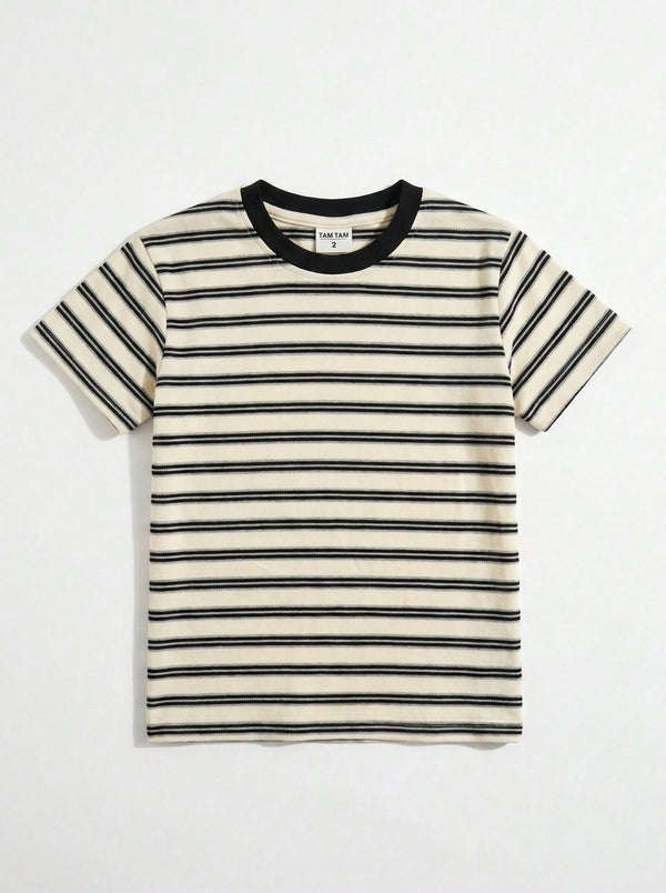 חולצת טריקו כותנה פסים לילדים